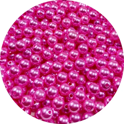 Miniatura 15 de 300 cuentas de perlas para manualidades, perlas de resina de 0.315 pulgadas para hacer joyas, cuentas redondas sueltas con agujero para collares