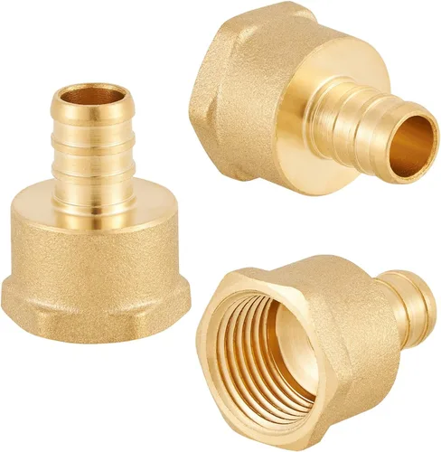 Miniatura 5 de Accesorios Pex de latón sin plomo de 1/2 pulgada, adaptador hembra de 1/2 Pex, adaptador roscado hembra PEX 1/2 "x 1/2" NPT hembra, 1/2 pulgada Pex