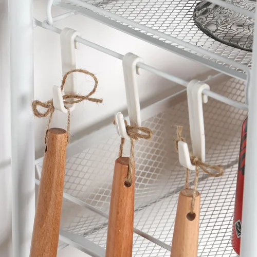 Miniatura 8 de Cesta de frutas y verduras para cocina, cesta de almacenamiento apilable de alambre de metal de 5 niveles, cesta organizadora de frutas y verduras