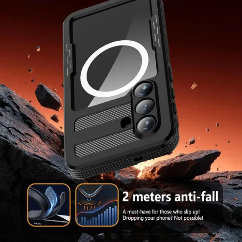 Miniatura 5 de Hllhunkhe Funda para Samsung Galaxy S26, [protector de pantalla integrado] [IP68 impermeable a prueba de polvo] [compatible con MagSafe] Cubierta