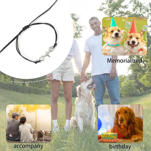 Miniatura 20 de PLwelth Pulseras de perro de cachorro para mujeres y hombres, regalos conmemorativos para amantes de las mascotas, regalos de amistad para ella, sus