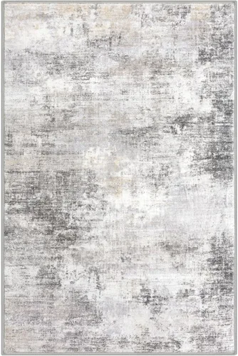 Miniatura 9 de IOHOUZE Alfombra pequeña abstracta de 2 x 3 pies, alfombra de entrada lavable para entrada interior, alfombras con respaldo de goma, alfombra gris