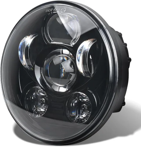 5-3/4 5.75 Pulgadas Faro LED para Motocicleta Compatible con Harley Davidson Sportster Dyna Street Bob Low Rider Wide Glide Iron 883 1200 Softail