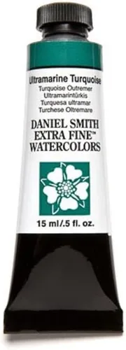 Miniatura 165 de DANIEL SMITH 284600029, tubo de pintura acuarela extrafina de turquesa cobalto de 15 ml, 0.5 fl oz (paquete de 1)