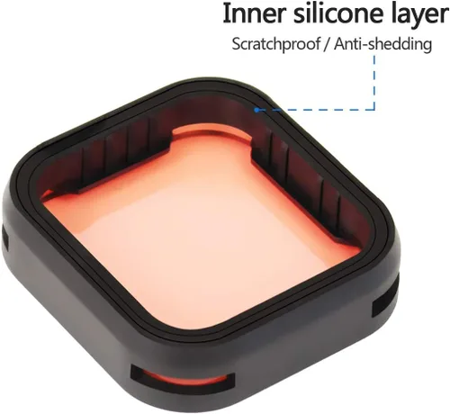 Miniatura 6 de SOONSUN Paquete de 3 filtros de lente rojo/magenta / ND8 para GoPro Hero 5 6 7 negro, filtro de buceo de esnórquel y kit de filtro de lente