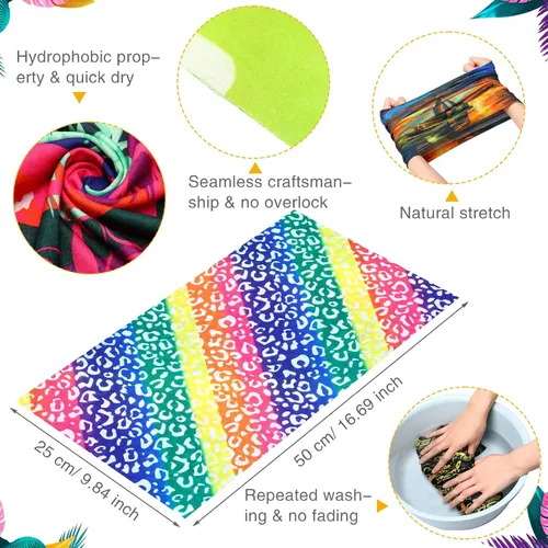Miniatura 2 de Tarpop 30 unidades de polainas para el cuello, bufanda, banda elástica para la cabeza que absorbe el sudor para mujeres y hombres, deportes, yoga