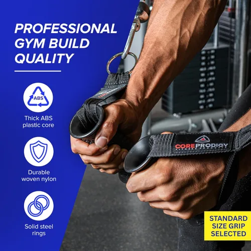 Miniatura 4 de Core Prodigy Asas de ejercicio resistentes - Accesorios de agarre para poleas de máquinas de cable, equipos de gimnasio, bandas de resistencia