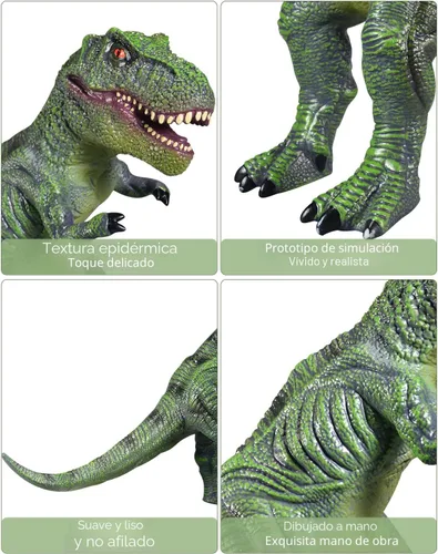 Miniatura 2 de YONGJULE Juguetes grandes de dinosaurios: juguete de dinosaurio suave Tiranosaurio Rex de 28 pulgadas para niños de 3 a 5 años, dinosaurio inflable