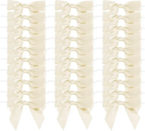 Miniatura 28 de AIMUDI Lazos con Alambre de Amarre para Bolsas de Golosinas de 3.5 pulgadas, Lazos de Satén Azul Turquesa para Manualidades, Lazos Prefabricados