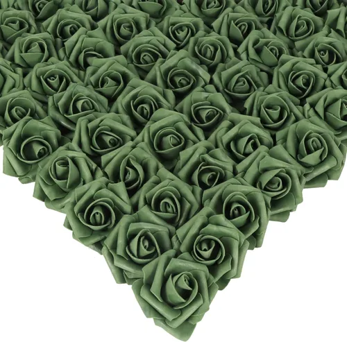 Miniatura 28 de Rosas artificiales, 200 piezas de cabezas de flores de rosas artificiales para manualidades, rosas de espuma de 1.97 pulgadas, cabezas de rosas Rosa