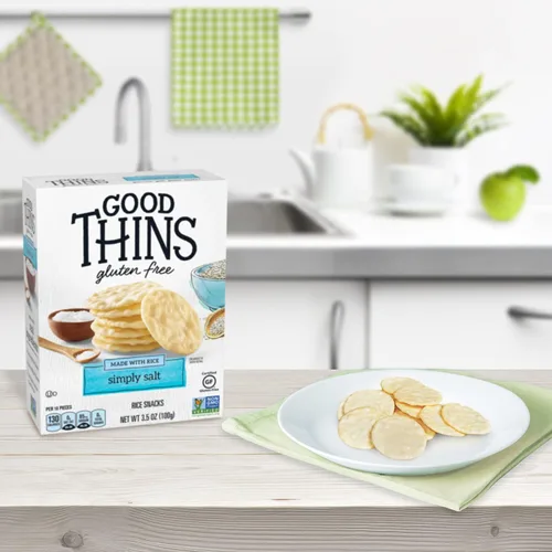 Miniatura 9 de Good Thins Galletas de arroz simplemente saladas sin gluten, 3.5 onzas (Paquete de 3)