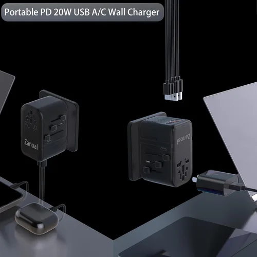 Miniatura 6 de Convertidor de voltaje de 220 V a 110 V, convertidores de viaje de Estados Unidos a Europa, adaptador de corriente de viaje internacional universal