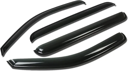 Miniatura 20 de Auto Dynasty Protectores de lluvia con cinta adhesiva compatible con Juke F15 2011-2016 4 piezas deflector de visera de ventana 12 13 14 15