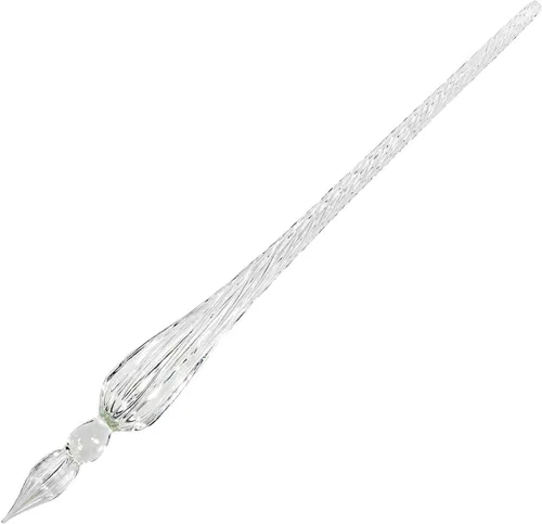 Miniatura 7 de molshine Pluma de vidrio hecha a mano con cristal para caligrafía. Pluma de cristal para firmar sumergida para artistas, mujeres, hombres