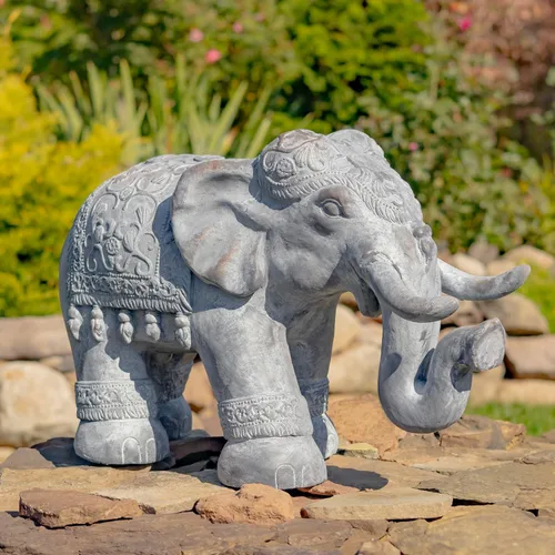 Zaer Ltd. Estatua de elefante bohemio (2.1 pies de largo x 0.9 pies de ancho x 1.3 pies de alto)