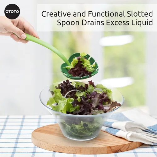 Miniatura 4 de OTOTO Jungle Spoon Monstera Cucharón - Nailon Resistente al Calor Alto Sin BPA para Cocinar con Utensilios de Cocina Antiadherentes, Herramientas