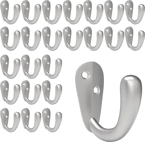 Miniatura 15 de CBWLWJ 16 ganchos de pared para colgar toallas de baño, cocina, dormitorio, para abrigo, bolsa, bufanda, toalla, sombrero, llave, taza (negro)