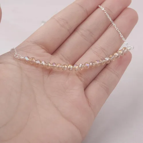 Miniatura 6 de YOVOMO Regalos de feliz cumpleaños para niñas adolescentes, plata de ley 925, collar de cuentas de cristal delicadas, caja de regalo para hija