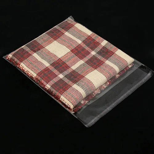 Miniatura 6 de 200 piezas de bolsas de polietileno autosellables OPP de 14" x 20" transparentes, bolsas de celofán de plástico resellables de 1 mil para ropa