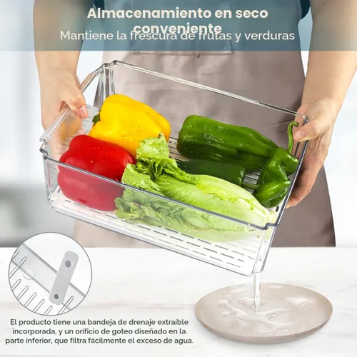 Miniatura 4 de Paquete de 14 organizadores para refrigerador y almacenamiento - Contenedores organizadores con tapas para refrigerador, organización sin BPA