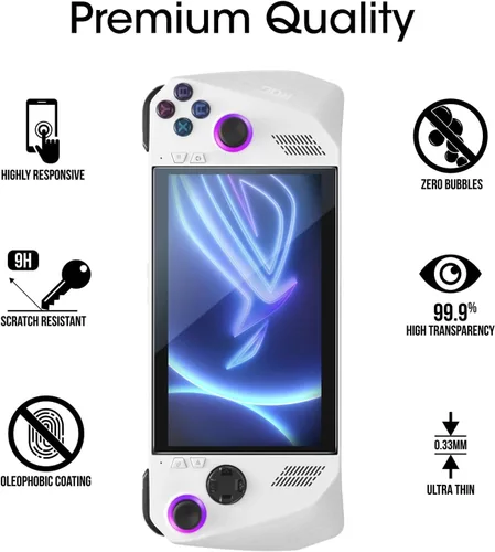 Miniatura 4 de amFilm Protector de pantalla OneTouch para ASUS ROG Ally X 2024 / ROG Ally 2023 7'' Instalación con alineación automática Sin burbujas Vidrio