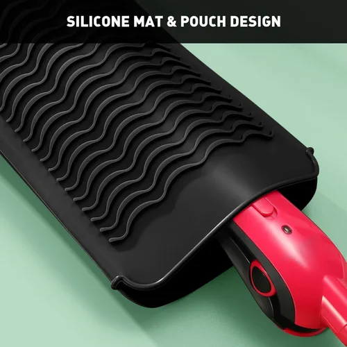 Miniatura 3 de ZAXOP - Funda de silicona resistente para plancha, rizador, herramientas calientes para el cabello (negro)