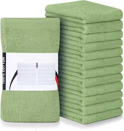 Miniatura 9 de Utopia Towels - Toallas de cocina, paquete de 12 toallas de 16 x 19 pulgadas, 100 % algodón, toallas de barra superabsorbentes negras, toallas