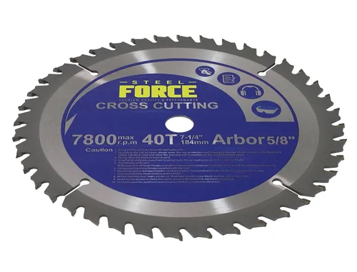 Miniatura 3 de Steel Force WC7224 7-1/4 pulgadas 40T con eje de 5/8 pulgadas TCT hoja de sierra circular para corte de madera (40T)