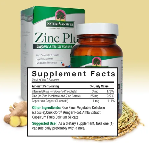 Miniatura 2 de Zinc Plus + Vitaminas para adultos – 25 mg de apoyo inmunológico con B6 60 cápsulas vegetales – Vegano, sin gluten, piclonato de zinc sin crueldad