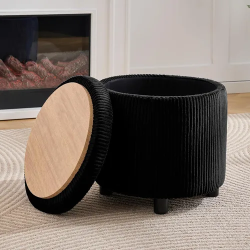 Miniatura 20 de WUTUTUEE Silla decorativa de tela de pana, sillas tapizadas modernas para sala de estar con almohada lumbar, sillón ancho y cómodo para dormitorio