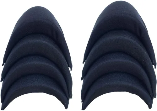 Hombreras para hombre, chaqueta, chaqueta, camiseta, ropa, vestido, hombreras, accesorios de costura, 4 pares, color negro