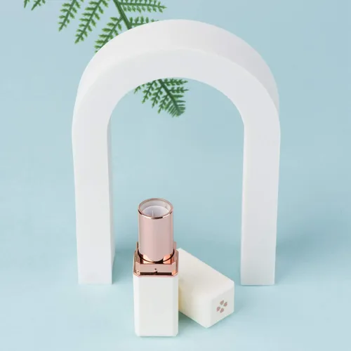 Miniatura 5 de Allwon 10 tubos de lápiz labial vacíos blancos DIY contenedor de bálsamo labial (tubo cuadrado), Blanco, Tubo cuadrado blanco