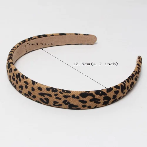 Miniatura 5 de Cuizhiyu Diademas con estampado de leopardo para mujeres y niñas, diadema de 0.8 in de ancho, diadema de poliuretano sólido, accesorios