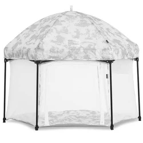 Miniatura 8 de Dream On Me Onyx - Corralito para bebé, puerta de acceso con cremallera, laterales de malla transpirable, colchón acolchado suave y cómodo, diseño
