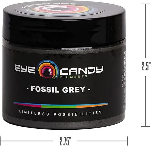 Miniatura 8 de Eye Candy Pigments - Polvo de mica gris de alta calidad, color gris fósil (1.76 oz), para epoxi, resina, jabón, pintura, carpintería, vertido