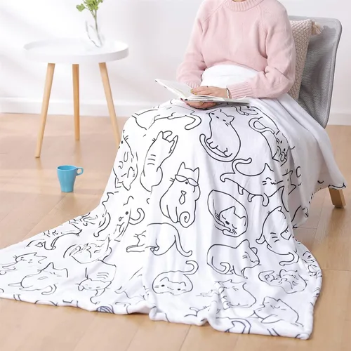 Miniatura 7 de Sviuse Manta de gato para sofá, manta de gato tamaño individual para niñas, mujeres, adultos, gatos, mamá, regalos para mujeres, mantas de gatito