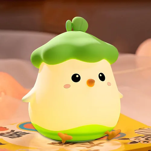 Miniatura 12 de Happy Duck Luz de noche con sombrero Regalo de cumpleaños Lámpara de silicona linda Dormitorio Luz de sueño LED Niños Linda luz nocturna Luz