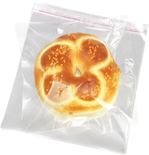 Bolsas de celofán autosellantes autoadhesivas, 7 x 7 pulgadas, bolsas grandes resellables transparentes para galletas, para regalo, 200 unidades