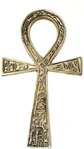 Miniatura 4 de New Age Imports, Inc. Ankh de latón macizo de 4 pulgadas, perfecto para altar, decoración de pared, regalos, necesidades rituales Latón Ankh 4
