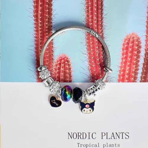 Miniatura 6 de UFOOCUSS Pulseras de gatito y gato para mujer, chapado en oro de 18 quilates, ajustable, regalo para niñas