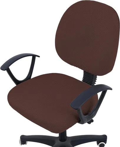 Miniatura 36 de Smiry - Fundas de asiento elásticas para silla de oficina con diseño jacquard, desmontables, lavables, antipolvo, protectores para cojines de silla