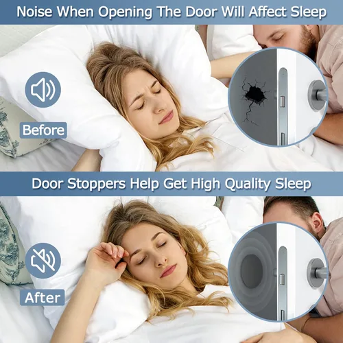 Miniatura 5 de Topes de Puerta Protector de Pared Protector Amortiguador Pomo de Puerta Parachoques de Manija de Puerta Silenciador Autoadhesivo Almohadilla