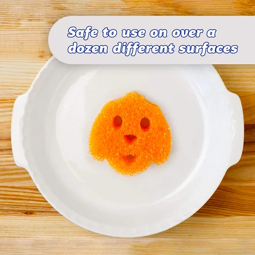 Miniatura 7 de Scrub Daddy Special Edition Pets Dog - Esponja multiusos para platos sin arañazos, sin BPA y fabricada con espuma de polímero, esponja de cocina
