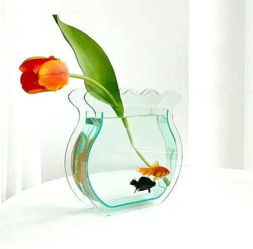 Miniatura 8 de Jarrón de acrílico para brochas de maquillaje, elegante y moderno diseño contemporáneo para decoración de boda en el hogar, oficina, boda
