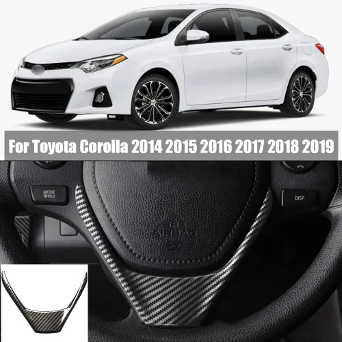 Miniatura 2 de Cubierta del panel del volante, accesorios para interior del automóvil, fibra de carbono, ABS, decoración interior de automóvil, adornos