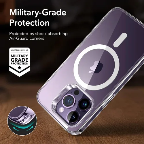 Miniatura 4 de ESR para iPhone 14 Pro Max, Funda Compatible con MagSafe, Protección Anti-choques de Grado Militar, Resistente al Amarilleo, Funda Híbrida Clásica