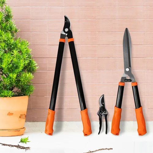 Miniatura 7 de Garden Tools - Juego de 3 tijeras de jardinería con podadora, cortasetos y tijeras de podar, cortador de ramas para árboles, flores, plantas, bonsái