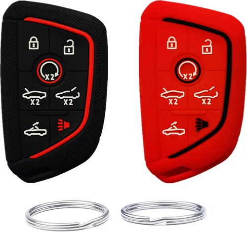 Miniatura 6 de Funda de silicona para llavero remoto inteligente compatible con Chevrolet Chevy Corvette C8 2020 2021 2022. Número de pieza: YG0G20TB1 (7 botones)