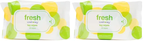 Miniatura 10 de Lovehoney Fresh Toy & Body Wipes - Toallitas de aloe vera - Paquete resellable - Paquete de 25