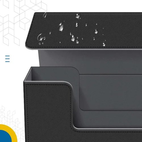 Miniatura 5 de Caja de cubierta de cartas Homthy para cartas coleccionables, caja de almacenamiento de cartas Commander de cuero con cierre magnético que contiene
